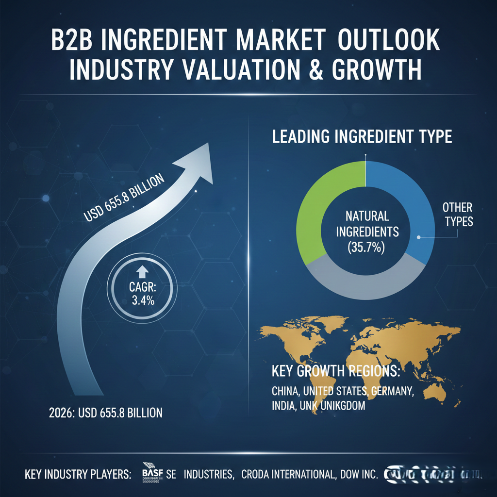 Global B2B Ingredient Market Forecast to Reach USD 655.8 Billion in 2026, Expand to USD 913.6 Billion by 2036